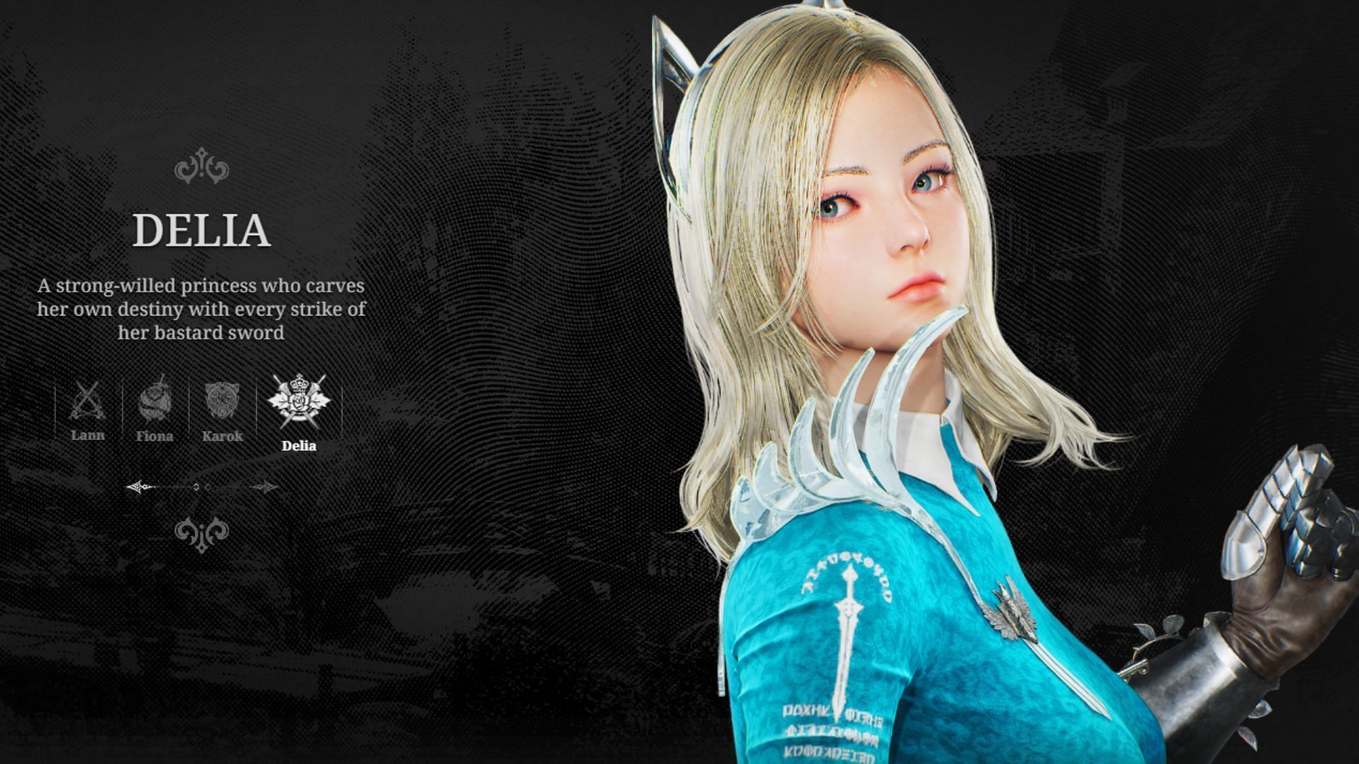 Delia wields a strong but swift b*stard sword (Image via Nexon)